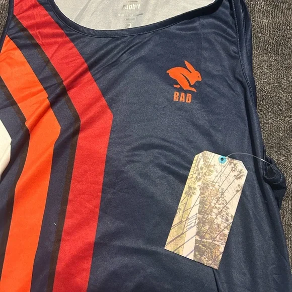 Rabbit Trail Running NWT EZ Tank Top - Women's Med blue orange Athletic - Picture 2 of 4